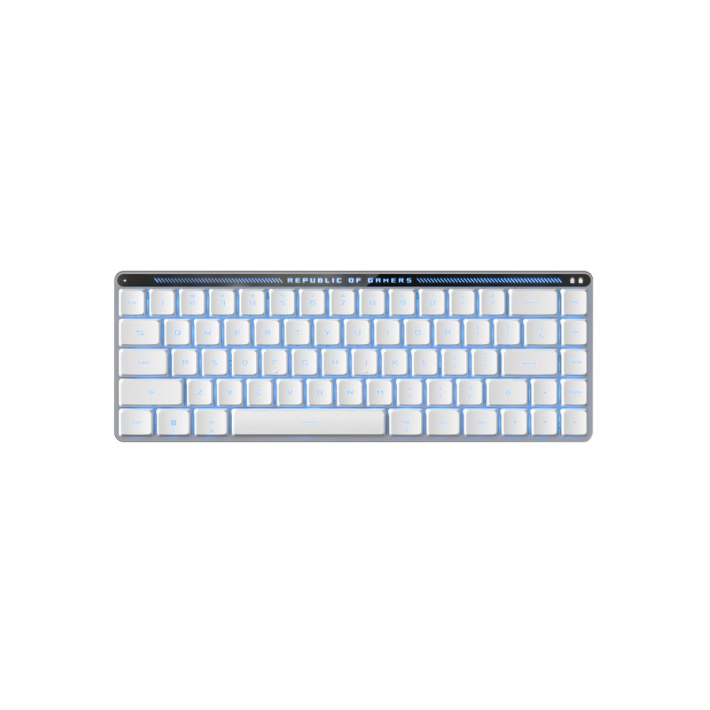 ASUS ROG FALCHION RX LOW PROFILE BLUE SWITCH ROG Falchion RX Blue Low Profile Wireless Gaming Keyboard, Tri-mode Connection, ROG Omni Receiver, Intuitive control - Image 1