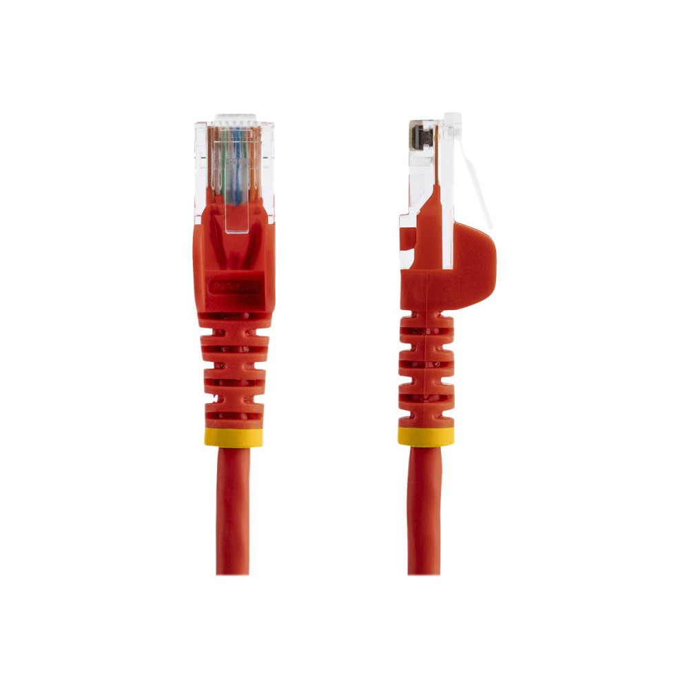 StarTech 45PAT5MRD CAT5E ETHERNET PATCH CABLE WITH SNAGLESS RJ45 CONNECTORS - 5 M, RED - Image 1