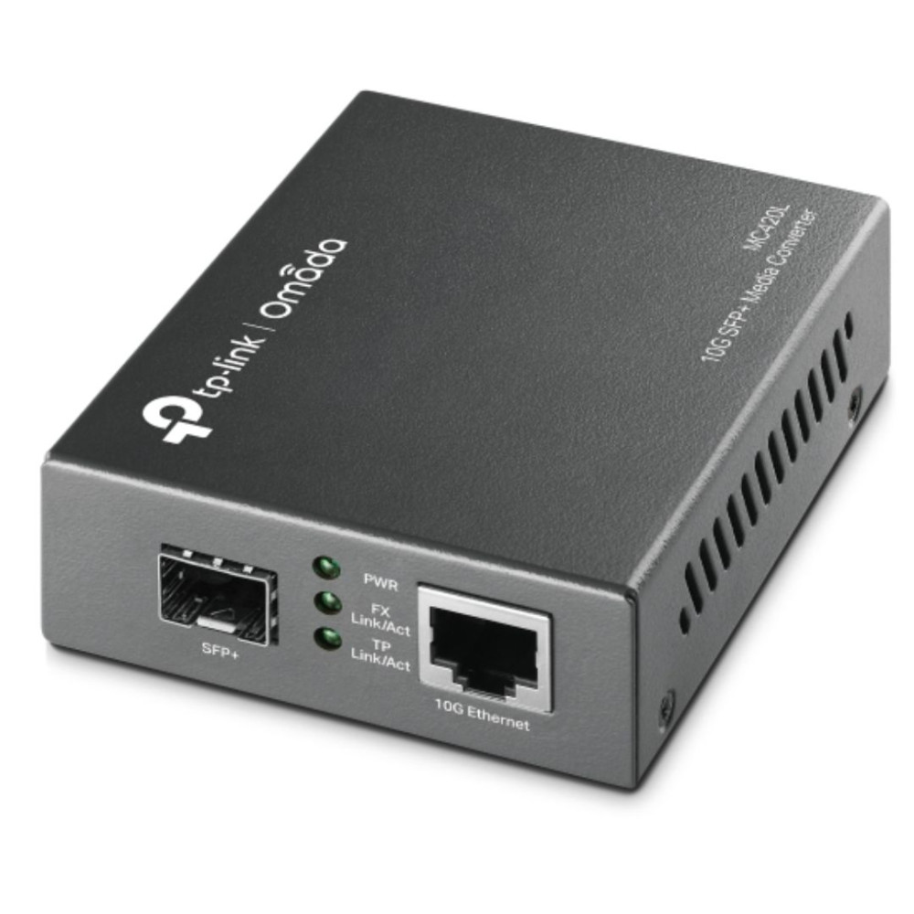 TP-LINK MC420L Omada 10G Multi-Gigabit SFP Media Converter, 1× 1G/2.5G/5G/10Gbps Auto-Negotiation RJ45 ports supporting Auto-MDI/MDIX - Image 1