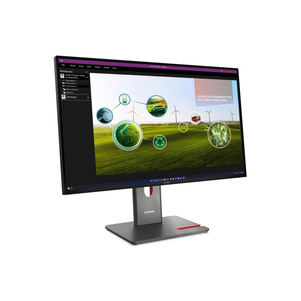 Lenovo 64A7GAR6AU P27Q-40 27" WLED IPS QHD(16:9), DP(2), HDMI, USB(3), USBC, PIVOT, H/ADJ, 3YR - Image 2