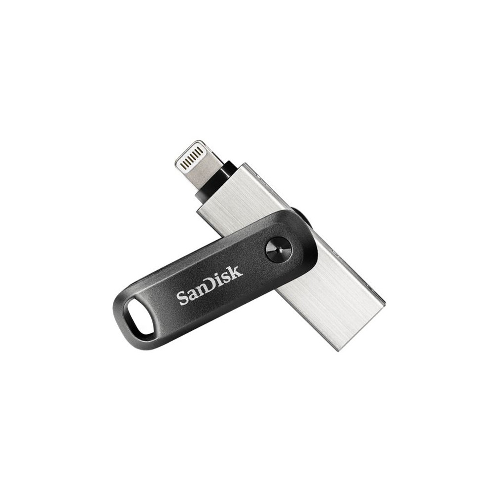 Sandisk SDIX60N-128G-GN6NE 128G iXpand Flash Drive Go SDIx60N USB-A Lightning USB 3.0 Silver password-protect for iPhone & iPad 1 yrs warranty - Image 1