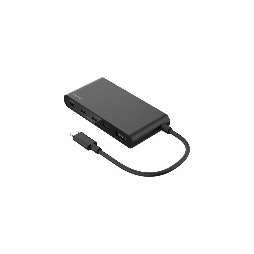 Belkin AVC021FQBK Connect USB Type C Docking Station for Notebook, Monitor, Hard Drive, Webcam, Tablet, Smartphone, Computer - Charging Capability - 4K @ 60Hz - 3840 x 2160 - 4 x USB Ports - 1 x USB 3.0 - 4 x USB Type-C Ports - USB Type-C - HDMI - Wired -