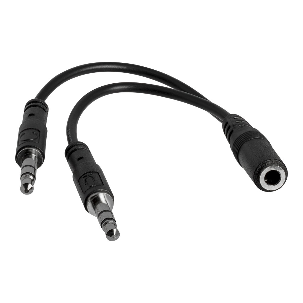 StarTech MUYHSFMM 3.5MM STEREO SPLITTER CABLE, 4-POSITION TO 2X 3-POSITION, F TO M, LTW - Image 2