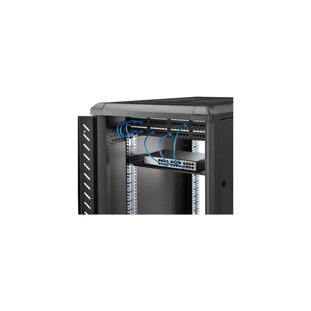StarTech CABSHELF1U10 1U Server Rack Cabinet Shelf - Fixed 10" Deep Cantilever Rackmount Tray for 19" Data/AV/Network Enclosure w/cage nuts, screws - Steel - 20.05 kg Static/Stationary Weight Capacity - Image 12