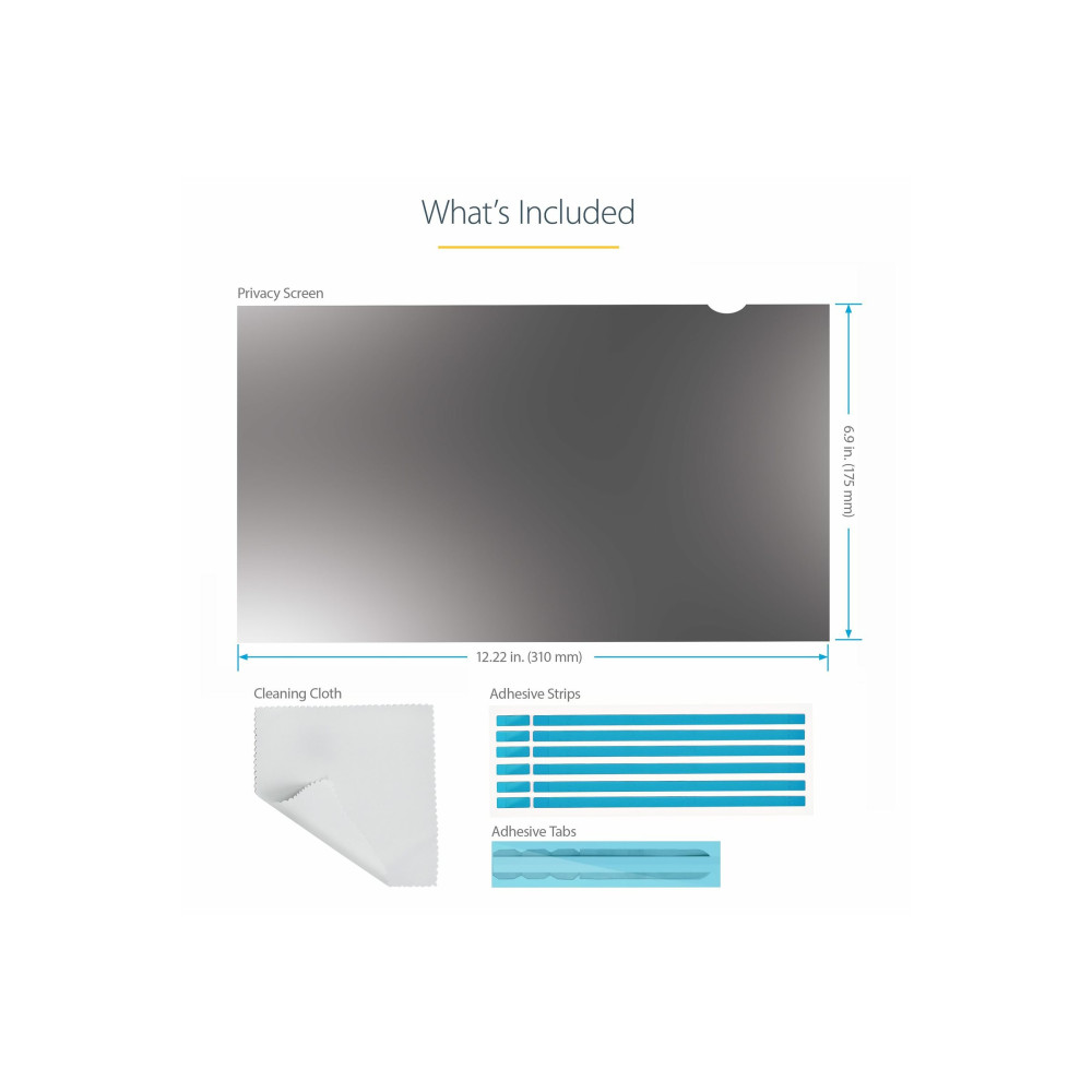 StarTech 14L-PRIVACY-SCREEN 14" LAPTOP PRIVACY SCREEN FILTER, 16:9, MATTE/GLOSSY, 2YR - Image 1