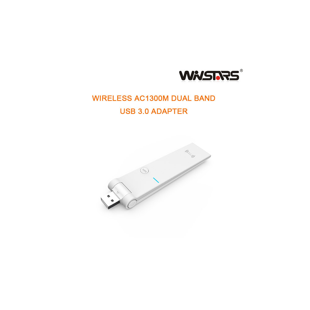 Winstars USBWIN688U3 WINSTAR WIRELESS AC1300M DUAL BAND USB 3.0 ADAPTER - Image 2