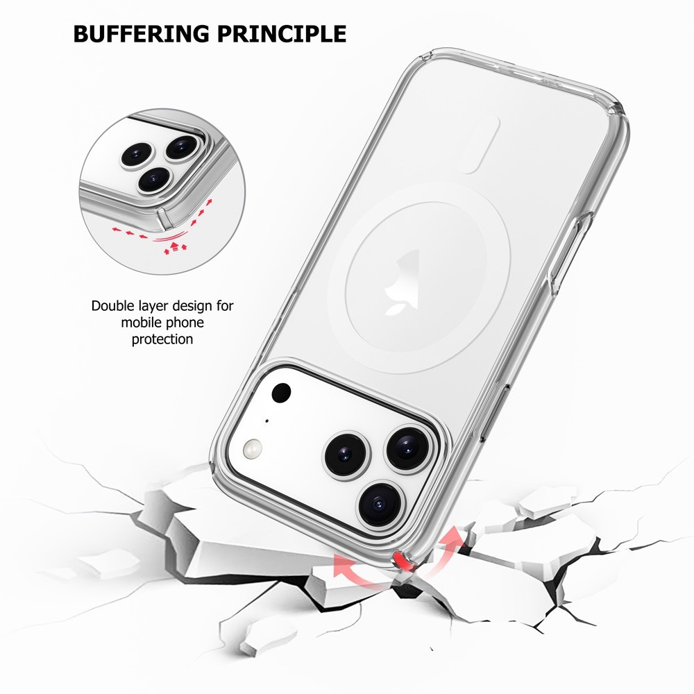 Ultimake MOBZJZMGS17PM UTIA Shockproof Transparent Case Cover With Magnetic Ring for iPhone 17 Pro Max - Image 5