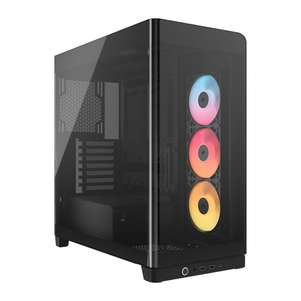 Corsair CC-9011314-WW FRAME 4500X RS-R ARGB Panoramic Glass Mid-Tower PC Case - Black, 478x499x246mm, E-ATX, 460mm GPU, 185mm CPU, USB-C, ARGB, 360mm rad, 11.58kg - Image 1