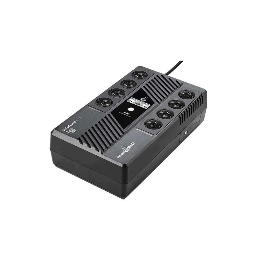 PowerShield PSG1000 SafeGuard 1000VA/600W Line Interactive, Powerboard Style UPS with AVR, 8 AUS sockets, wall mountable, 2-year warranty - Image 1