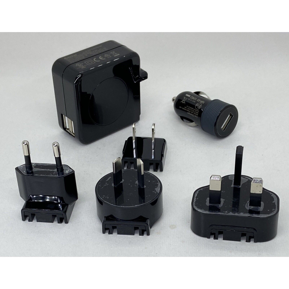 Huntkey D204 TravelMate Multi Plugs USB Wall Charger Adapter 4.2 A US UK EU AU Plugs with Car Charger - Image 2