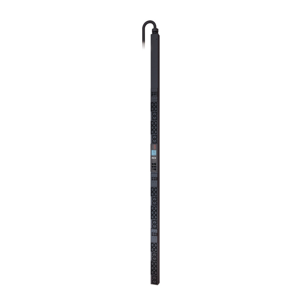 APC AP8886 Netshelter Metered Rack PDU, 0U, 230V/24A Input, 12x IEC C19 & 30x IEC C13 Outlets - Image 1
