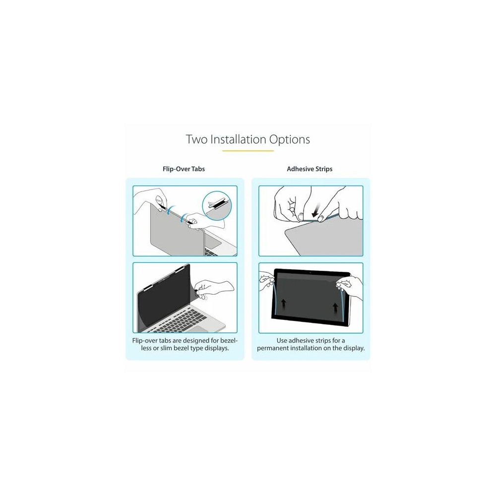 StarTech 14LT-PRIVACY-SCREEN 14" LAPTOP PRIVACY SCREEN FILTER, 16:9, FLIP, MATTE/GLOSSY, 2YR - Image 8