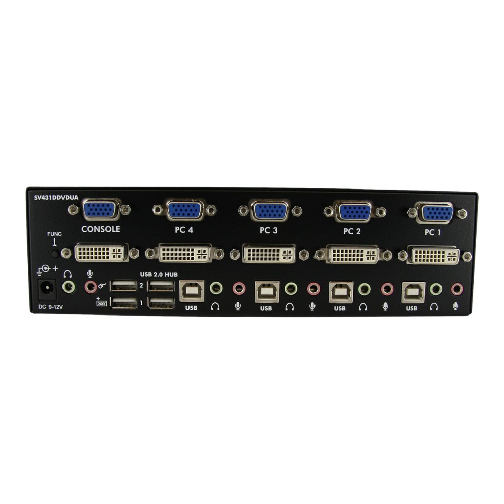 StarTech SV431DDVDUA 4 PORT KVM SWITCH, DUAL DISPLAY, DVI(5), VGA(5), USBA/B(4), AUDIO - Image 2