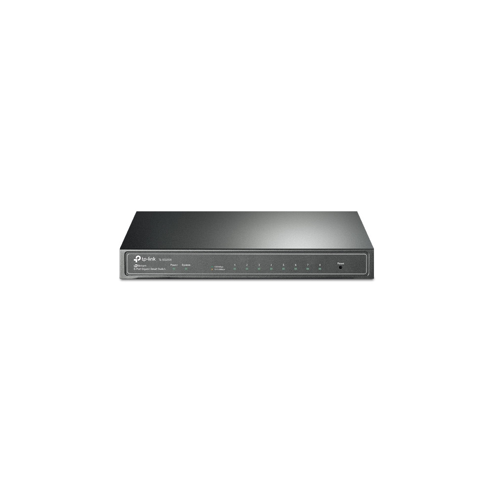 TP-LINK SG2008 JetStream 8-Port Gigabit Smart Switch PORT: 8× Gigabit RJ45 Ports: Desktop Steel Case, Static Routing,Omada - Image 1