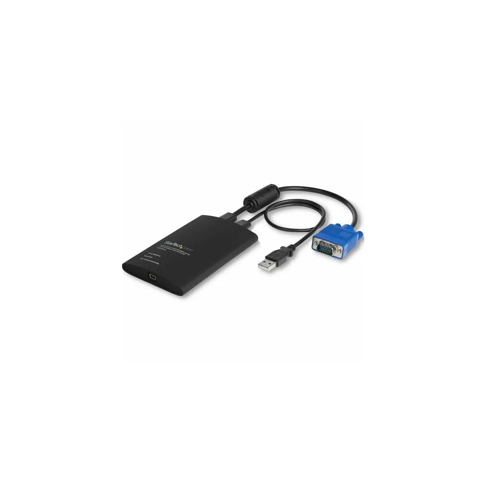 StarTech NOTECONS02 USB Crash Cart Adapter with File Transfer & Video Capture at 1920 x1200 60Hz, TAA - KVM adapter accesses any VGA and USB system - Instant BIOS-level control - Video capture at 1920 x 1200 60Hz - Share troubleshooting info wit - Image 1