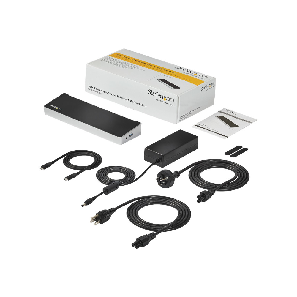 StarTech DK30CH2DEP USB-C 4K DOCK, TRIPLE DISPLAY, DP(2), HDMI, USB(4), USB-C(2), 100W, AC, 3YR - Image 3