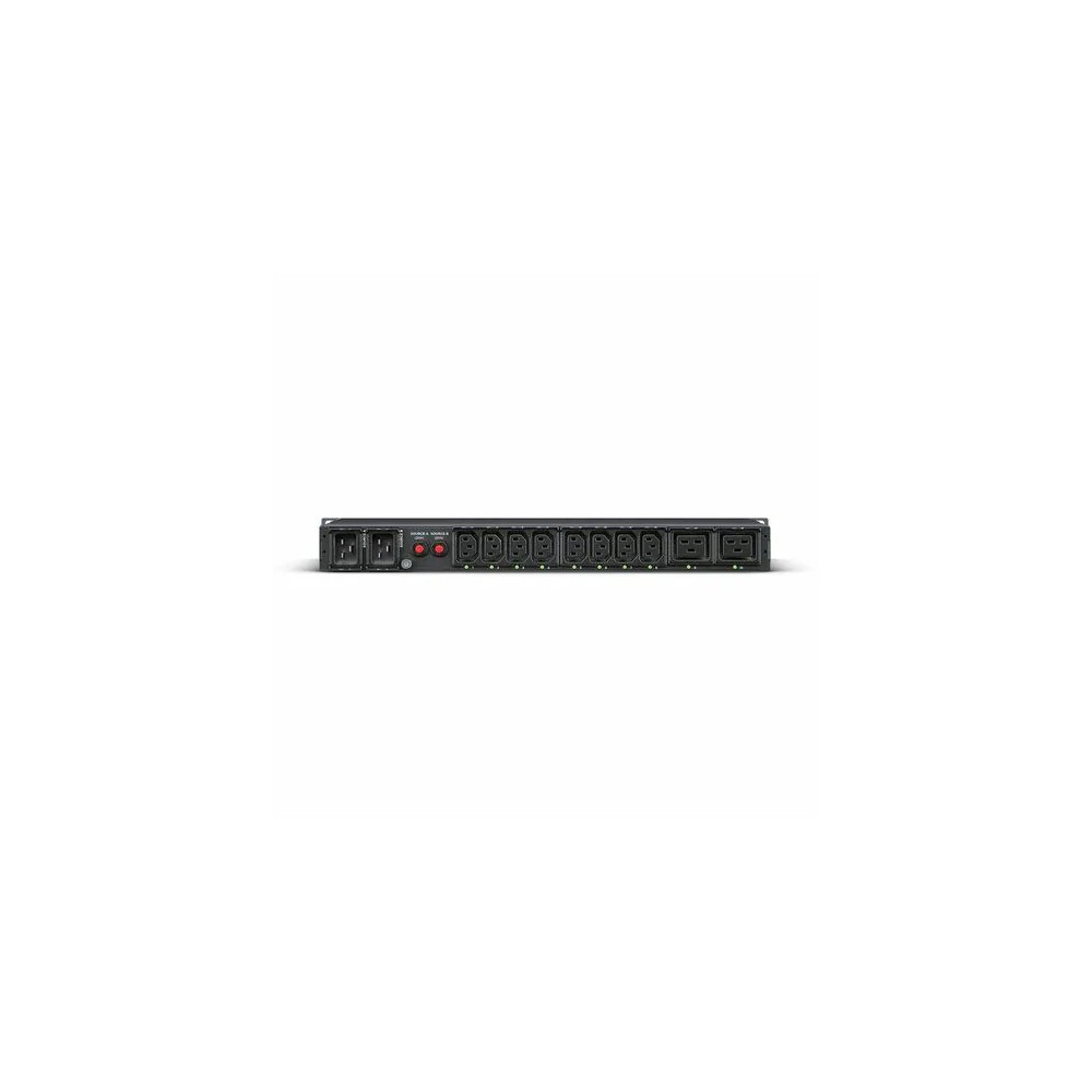 CyberPower PDU44005 Systems Switched Automatic Transfer Switch 16Amp input/output - SNMP Network Connection - 8x IEC C13 2 x IEC C19 out - IEC 320 C202 in - 3 Yrs Adv. Replacement WTY