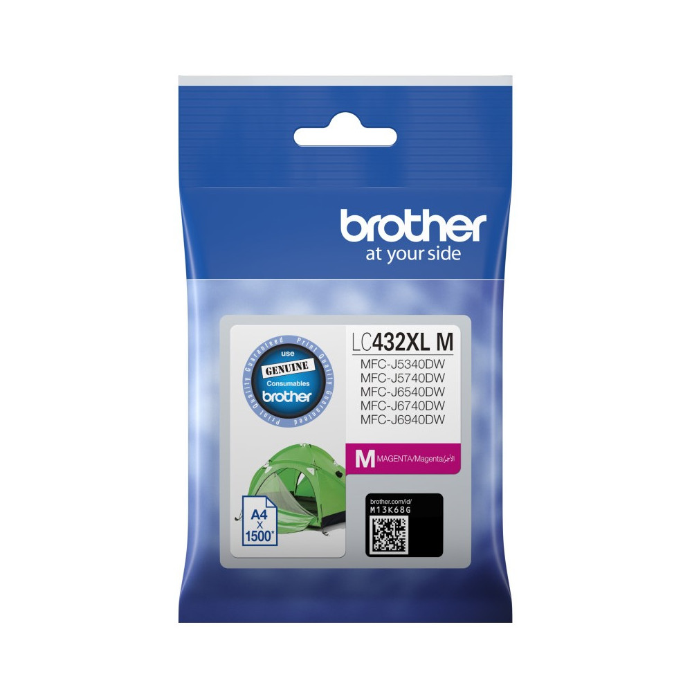 Brother LC-432XLM Magenta Ink Cartridge to Suit Mfc-j5340dw/mfc-j5740dw/mfc-j6540dw/mfc-j6740dw/mfc-j6940dw -up to 1500 Pages - Image 1