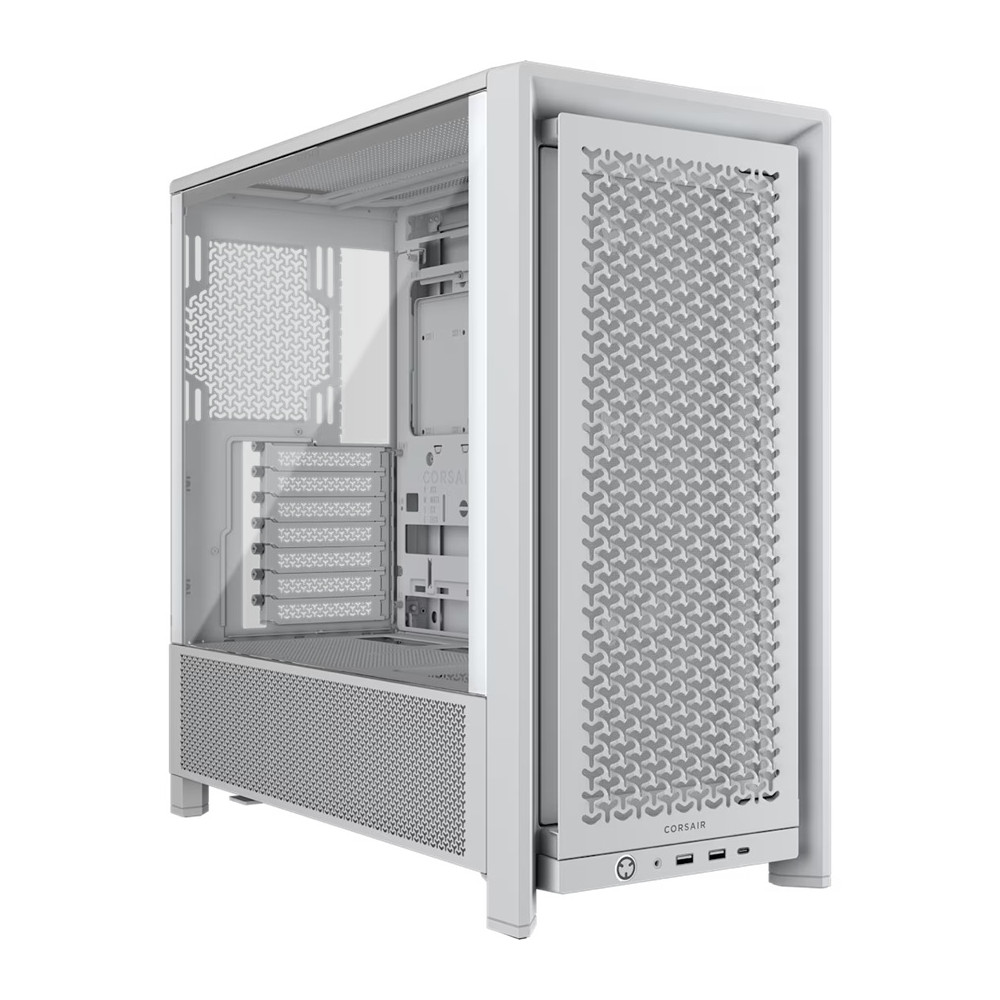 Corsair CC-9011313-WW FRAME 4000D RS Modular Mid-Tower PC Case - White, ATX, 430mm GPU, 170mm CPU cooler, 360mm rad, 1x USB-C 3.2 Gen 2 - Image 1