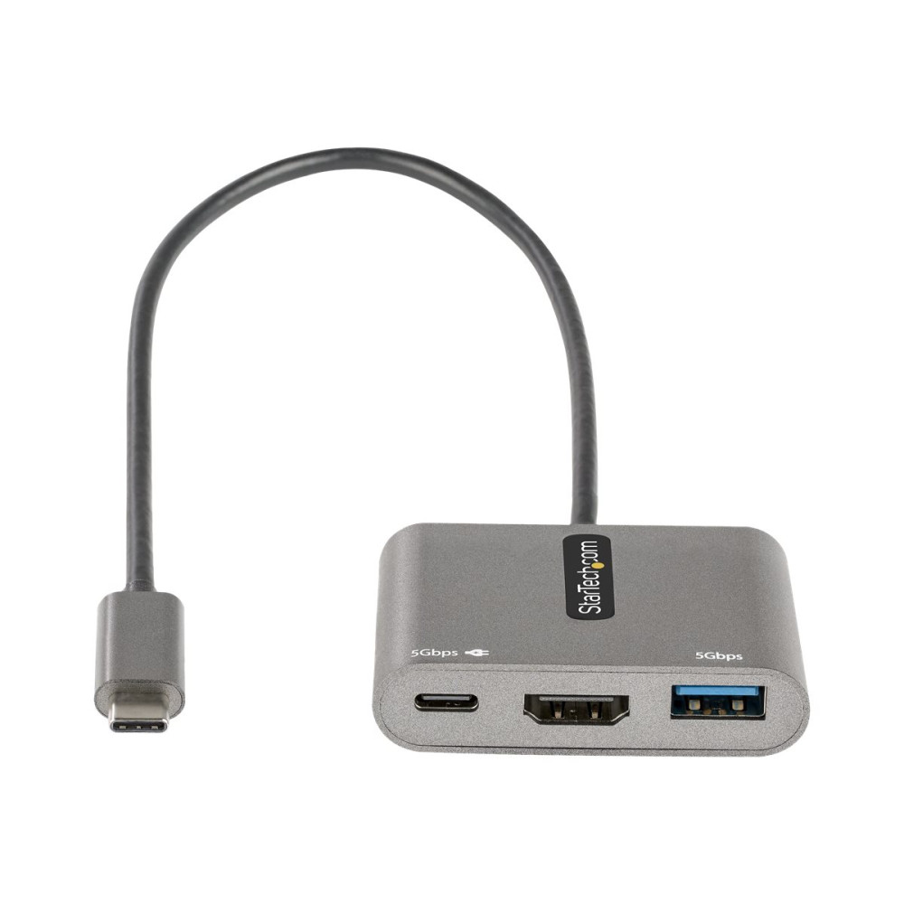 StarTech CDP2HDUACP2 USB C MULTIPORT ADAPTER, USB-C TO HDMI 4K VIDEO, 100W PD PASS-THROUGH, USB 3. - Image 2