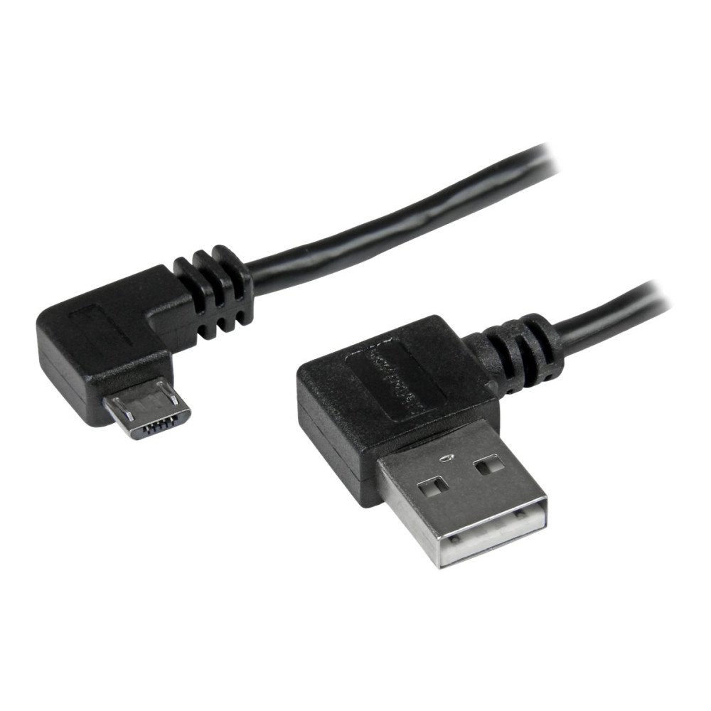 StarTech USB2AUB2RA1M 1M MICRO USB2.0 A TO MICRO USB2.0 B CABLE, M/M, RIGHT ANGLE, LTW - Image 2