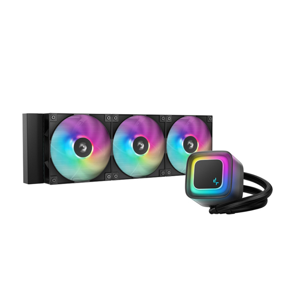 DEEPCOOL R-LE360-BKAMMC-G-2 LE360 V2 Liquid Cooler 360 mm 6th Gen Pump up to 3400 PWM, Hydro Bearing, IntelLGA1851/1700/1200/1151/1150/1155, AMDAM5/AM4 - Image 1