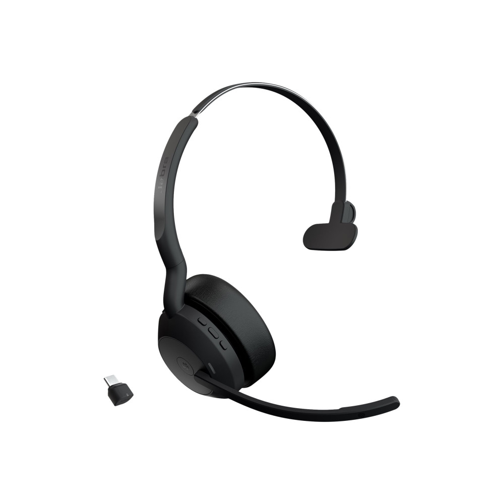 Jabra 25599-899-899 WIRELESS EVOLVE2 55 MS MONO BLUETOOTH ANC HEADSET+LINK390C, USB-C - Image 2