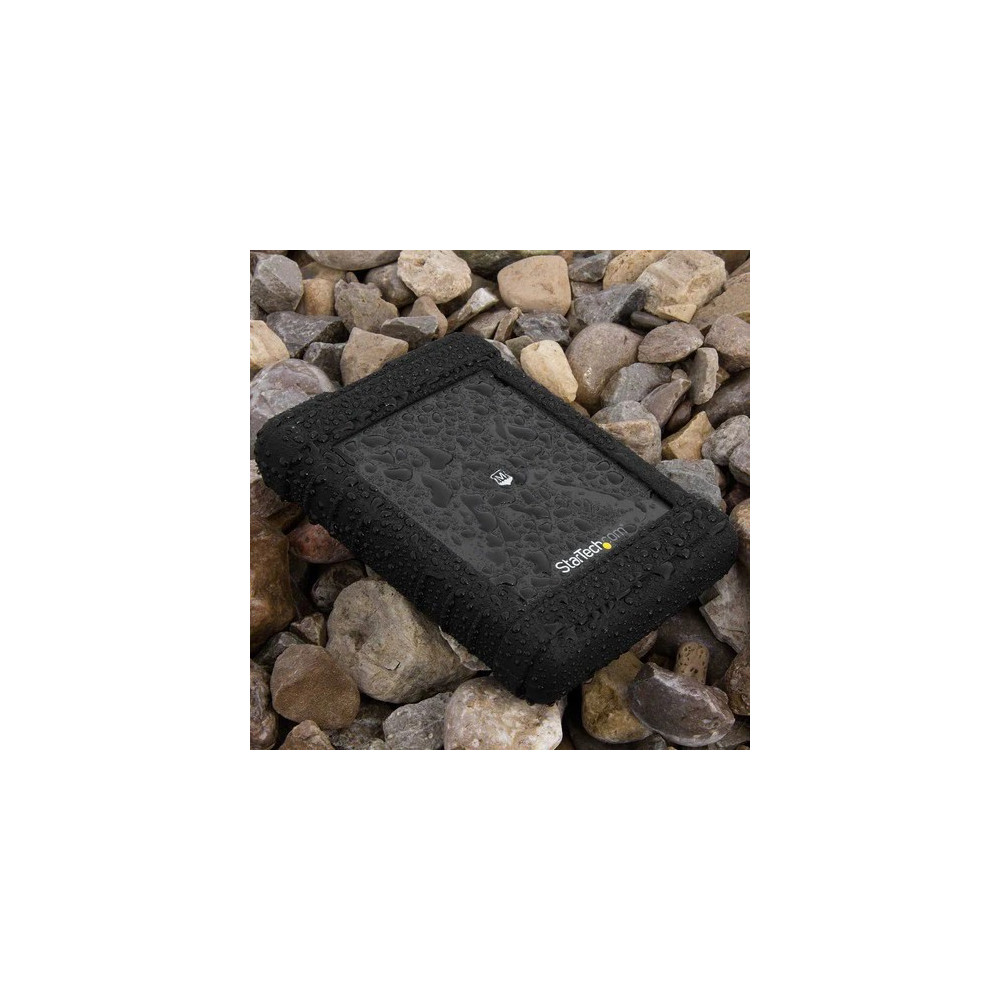 StarTech S251BRU33 Drive Enclosure SATA - USB 3.0 Micro-B Host Interface - UASP Support External - Black - Hot Swappable Bays - 1 x HDD Supported - 1 x SSD Supported - 1 x Total Bay - 1 x 2.5" Bay - Silicone - Image 5