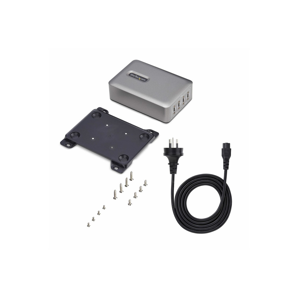 StarTech 424DAU-USB-C-CHARGER 4-PORT USB-C CHARGER, 240W TOTAL, SINGLE PORT 140W EPR, 2 YR - Image 2