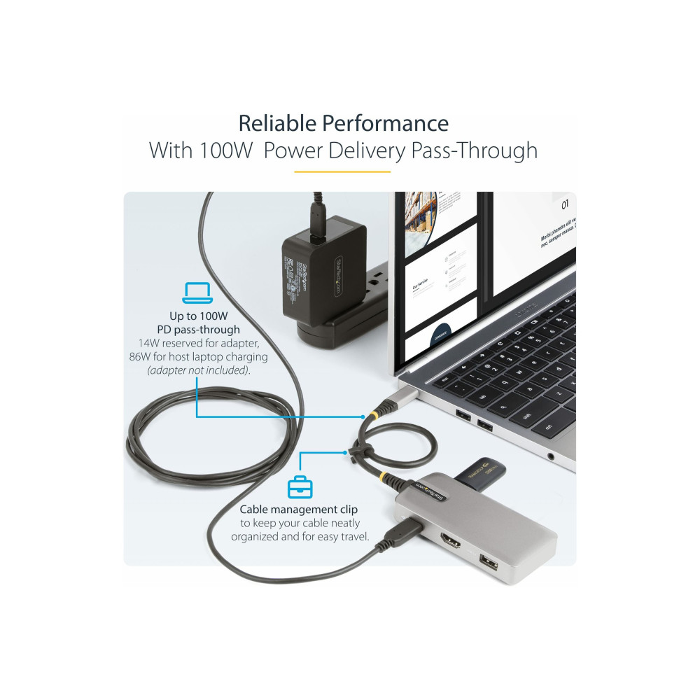 StarTech 104B-USBC-MULTIPORT UNIVERSAL USB-C MULTIPORT ADAPTER HDMI, 3YR - Image 4