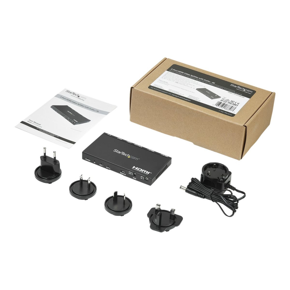 StarTech ST122HD20S 2 PORT HDMI SPLITTER, 4K, SCALER, AUDIO EXTRACTOR, 2YR - Image 5