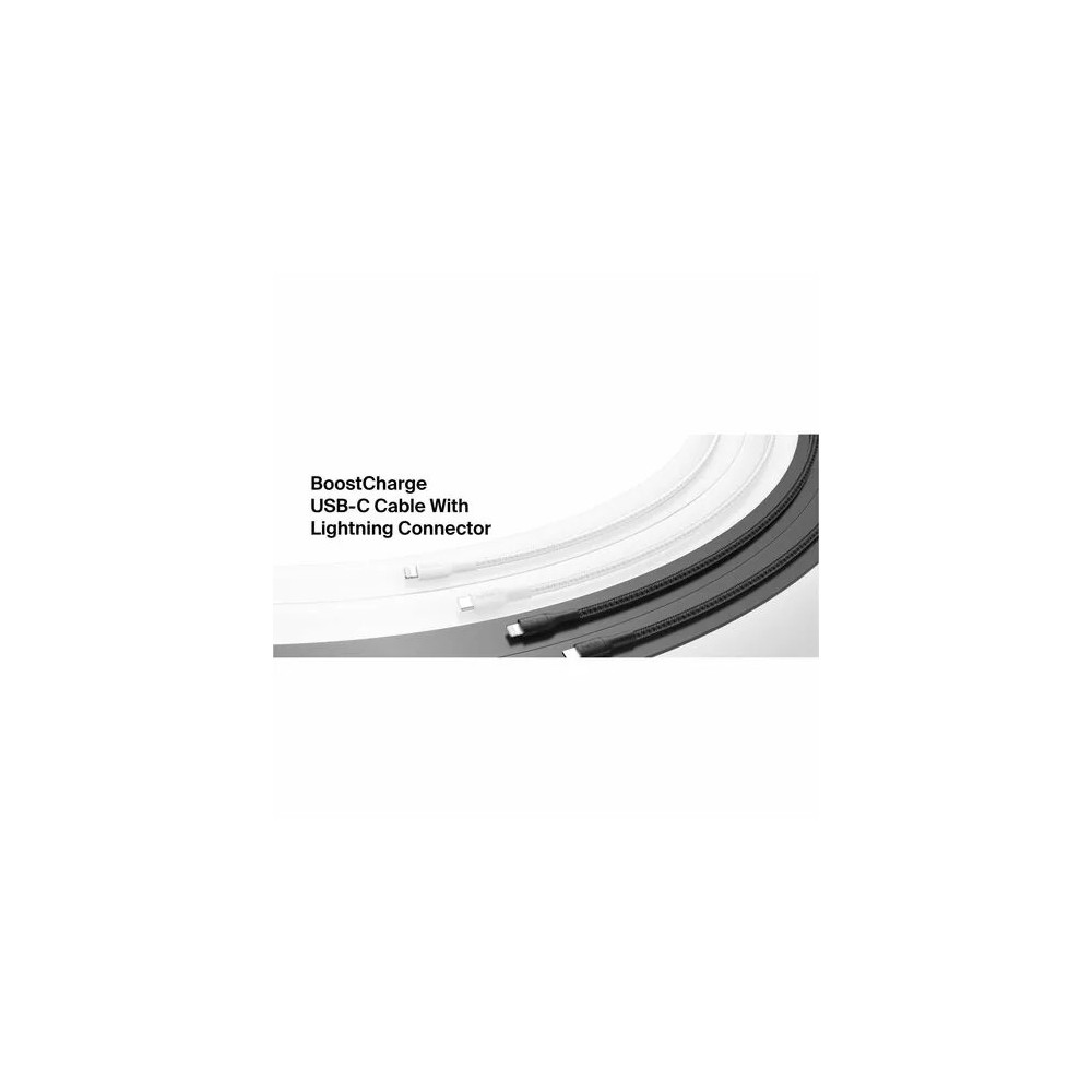 Belkin CAA022FQ1MWH BoostCharge Pro 1 m Lightning/USB-C Data Transfer Cable - Cable for iPhone, iPad Air, iPad Pro, iPad mini - First End: 1 x Lightning - Male - Second End: 1 x USB Type C- Male - MFI - White