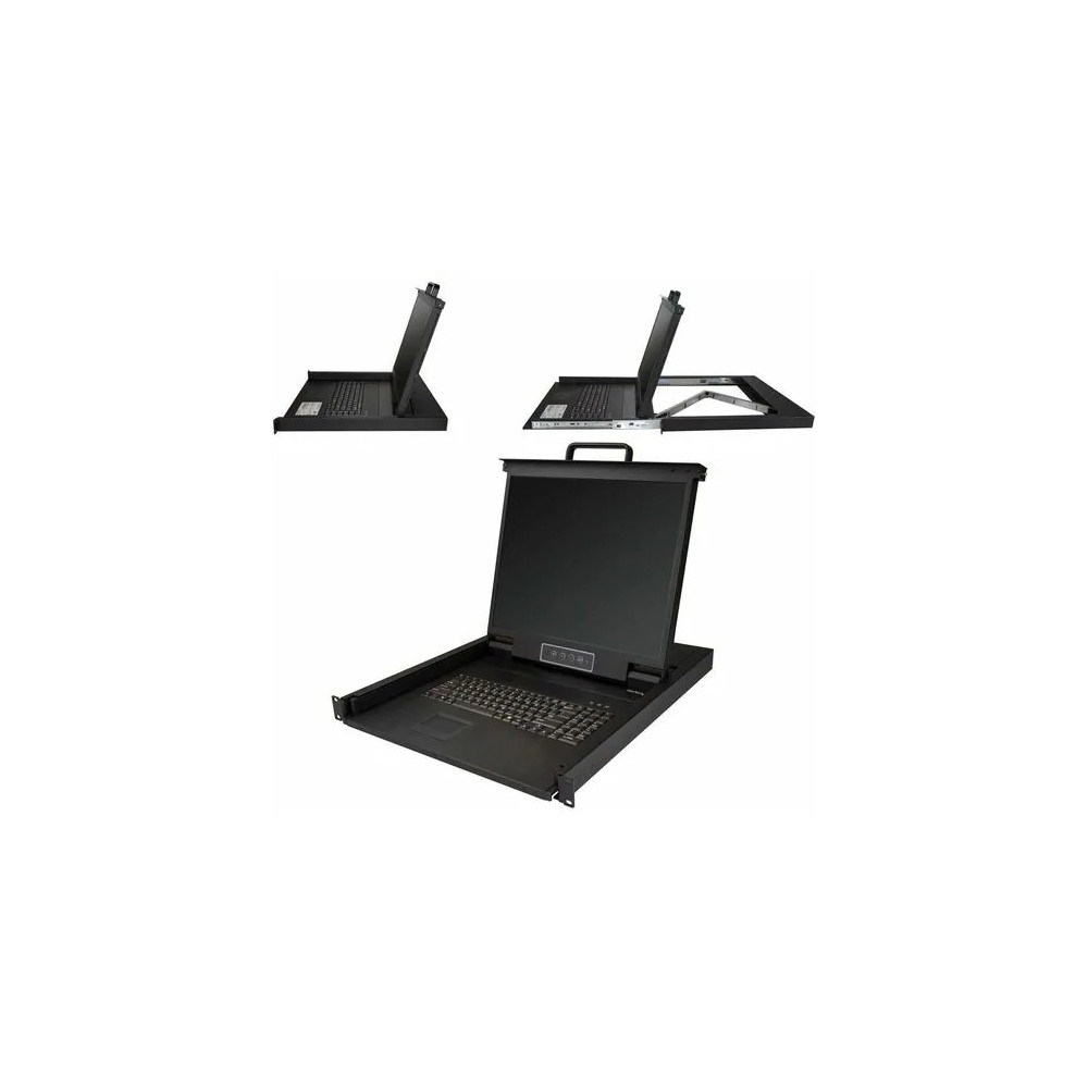StarTech RKCONS1901 LCD Rack Console - 48.3 cm (19") LCD - SXGA - 1280 x 1024 - 1 x VGA - Keyboard - TouchPad - 1U High - PC - Image 7