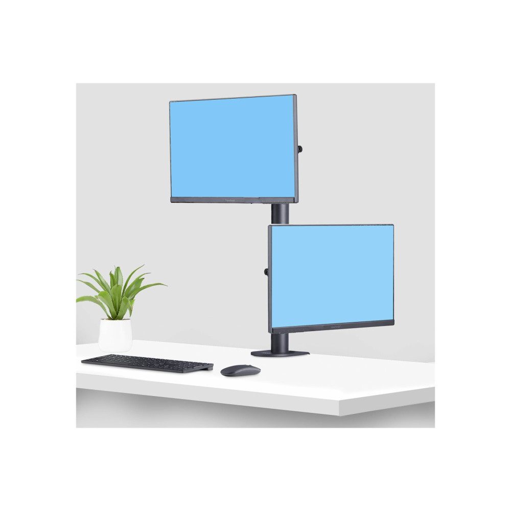 StarTech H2MPV-MONITOR-MOUNT Desk Mount For 2x Vertically Stacked Monitors, Dual 49"; TAA, 5 YR - Image 7