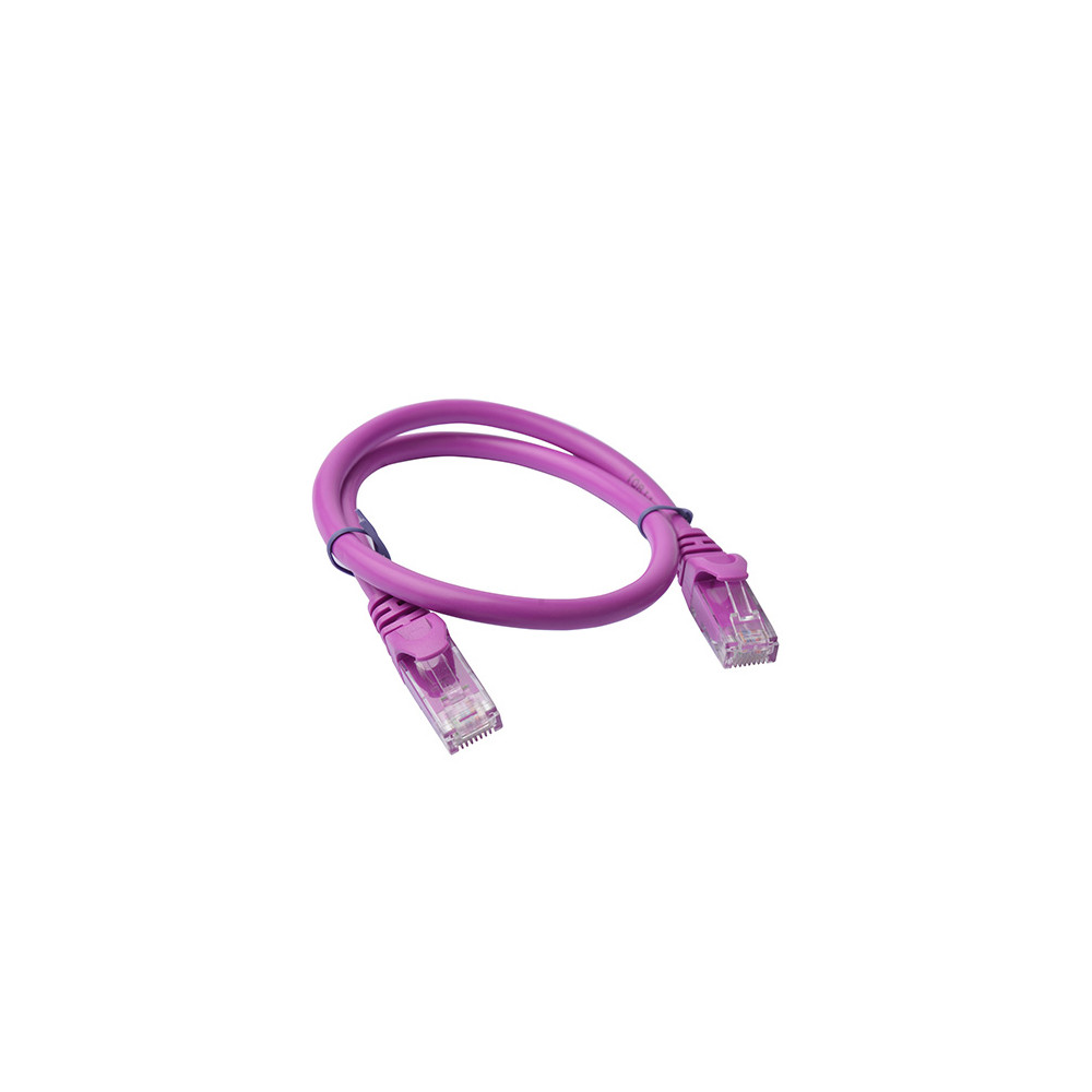 8ware PL6A-0.25PUR CAT6A Cable 0.25m (25cm) - Purple Color RJ45 Ethernet Network LAN UTP Patch Cord Snagless - Image 1