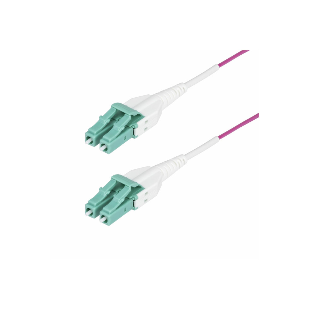 StarTech OM4RLCLC20M 20M (66FT) LC/LC (UPC) OM4 MULTIMODE FIBER OPTIC CABLE, OFNR, LTW - Image 3