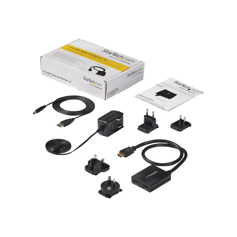 StarTech ST122HD4KU 2 PORT HDMI SPLITTER, 4K, 2YR - Image 8