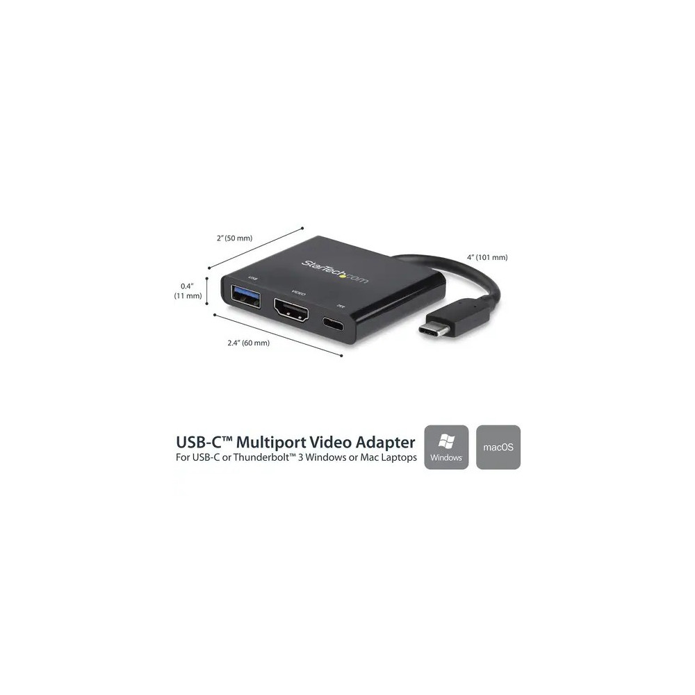 StarTech CDP2HDUACP USB 3.1 A/V Adapter for Notebook, Projector - HDMI - Image 2