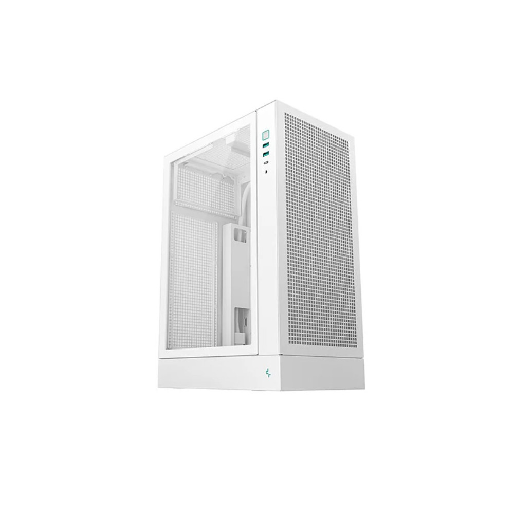 DEEPCOOL R-CH170-WHNGM0-G CH170 PLUS WH Vertical Micro-ATX Compact Case, USB3.0×2, Gen2 Type-C x1, Audio/Mic×1 - Image 1