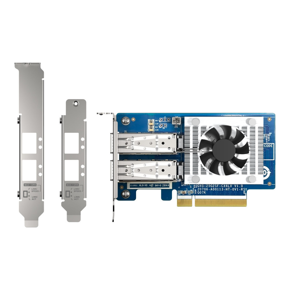 QNAP QXG-25G2SF-CX6 DUAL PORT SFP28 25GbE N ETWORK CARD, LOW-PROFILE (PCIE GEN4 X8) - Image 2