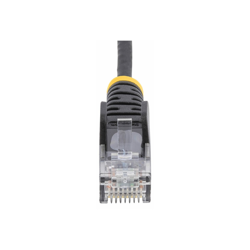 StarTech N6PAT250CMBKS 2.5M CAT6 CABLE, RJ45 PATCH CORD, SNAGLESS, SLIM, LSZH, BLACK, LTW - Image 2