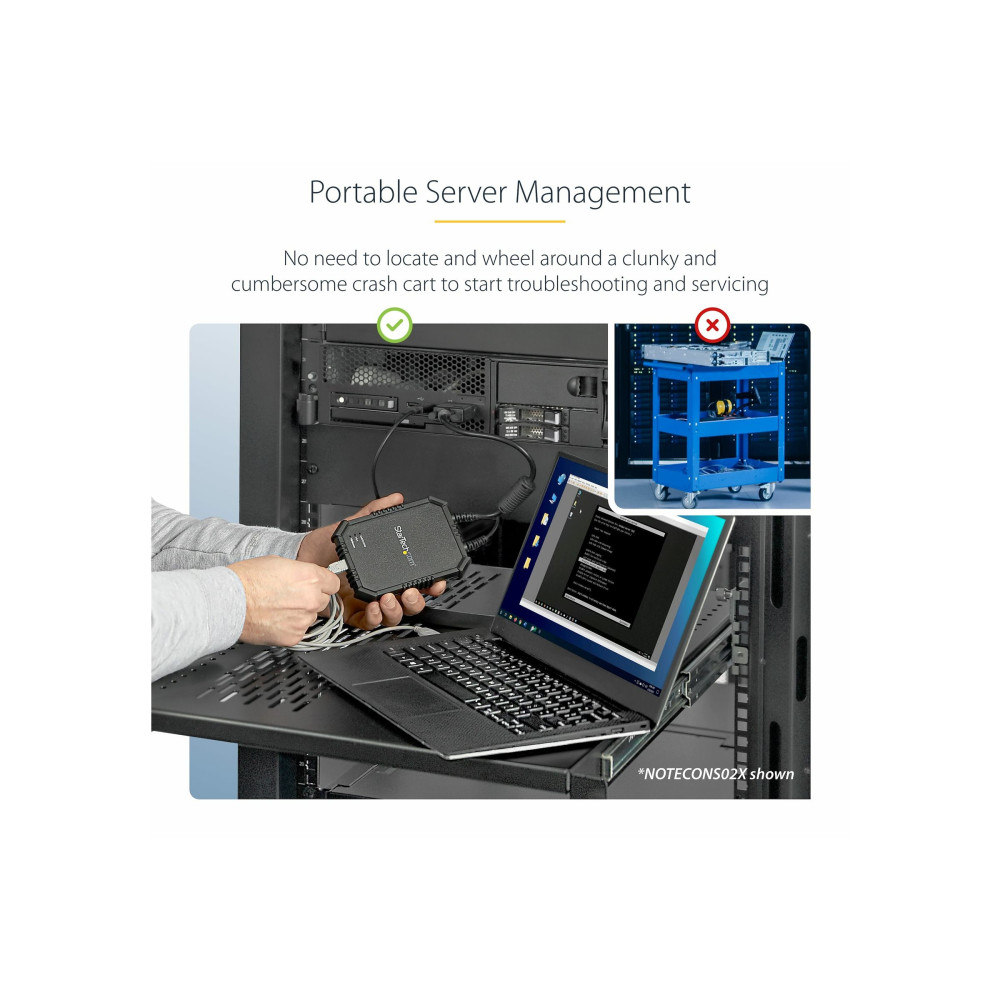 StarTech NOTECONS01 KVM CONSOLE TO USB 2.0 PORTABLE LAPTOP CRASH CART ADAPTER 2YR - Image 8