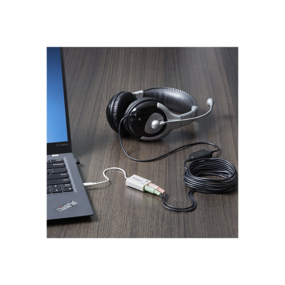 StarTech MUYHSMFFADW WHITE HEADSET ADAPTER FOR HEADSETS WITH SEPARATE HEADPHONE / MICROPHONE PLUGS - Image 5