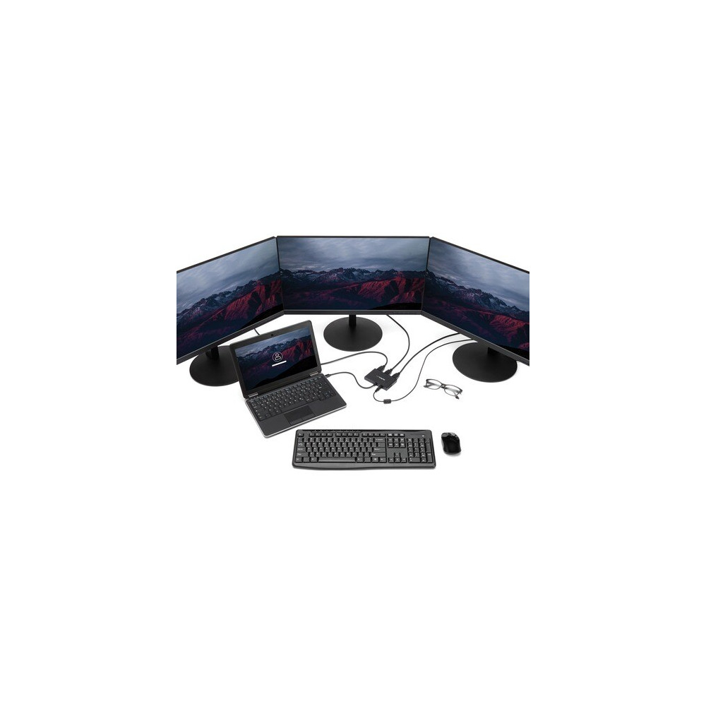 StarTech MSTMDP123HD Signal Splitter - Plastic - 30 Hz to 60 Hz - 3840 × 2160 - 15.20 m Maximum Operating Distance - DisplayPort - 3 x HDMI Out - Image 12