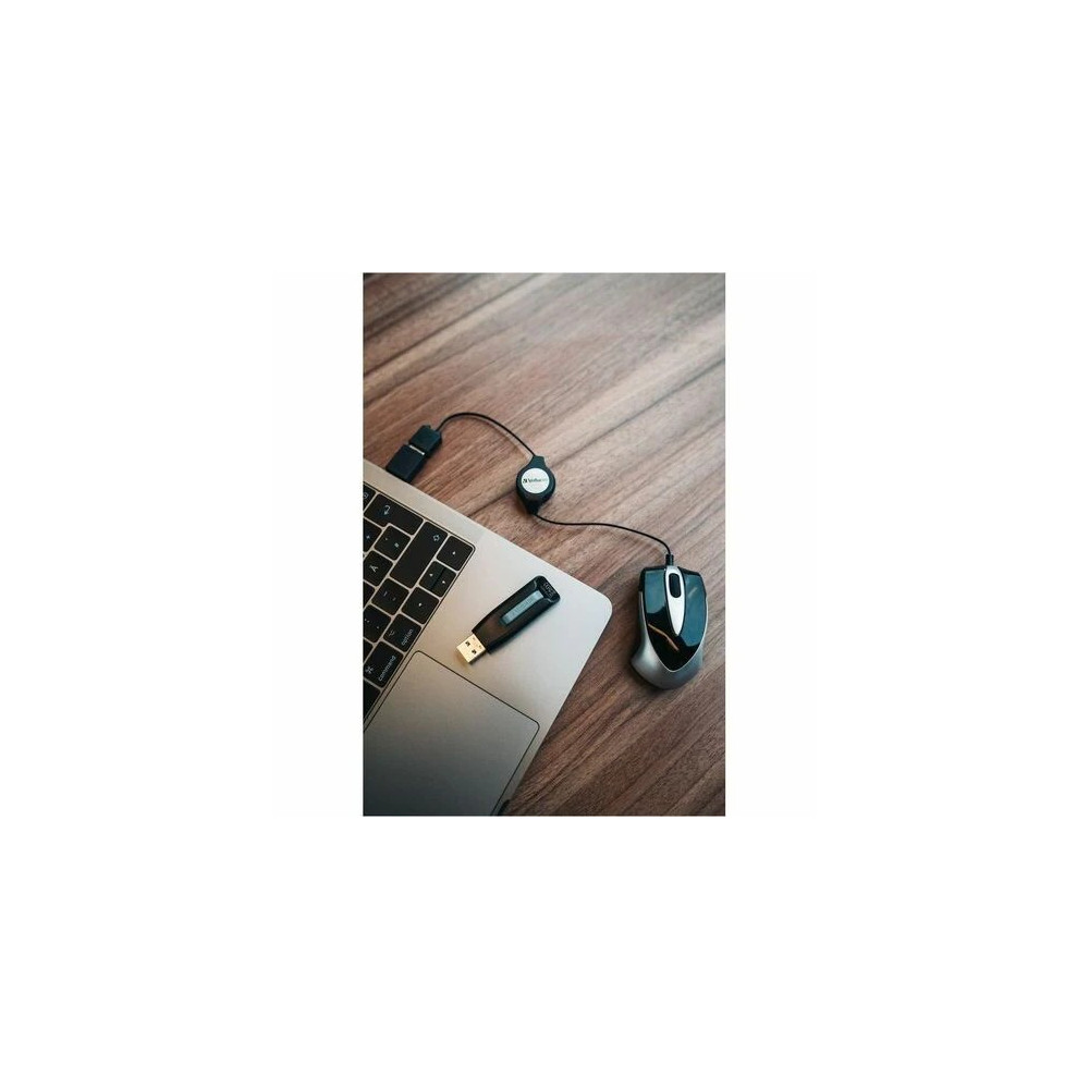 Verbatim 49173 32GB V3 USB3.0 Grey Store'n'Go V3; Retractable USB Storage Drive Memory Stick