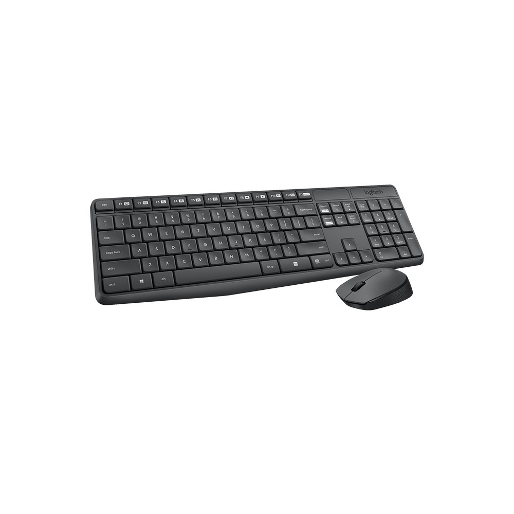 Logitech 920-007937 MK235 Wireless Keyboard and Mouse Combo 2.4GHz Wireless Compact Long Battery Life 8 Shortcut keys - Image 1