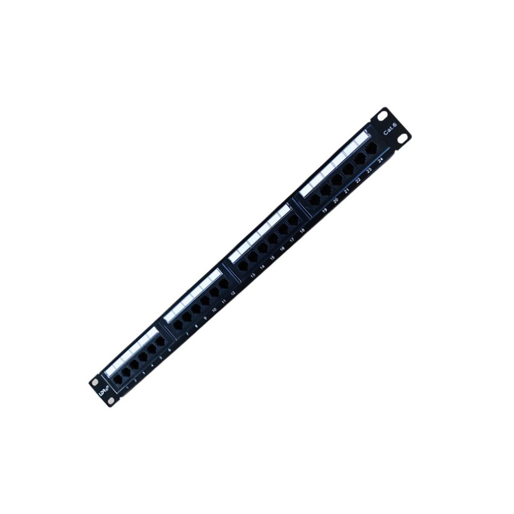 LDR WB-PP-4124 24 Port Cat6/5e Patch Panel Rack Mount - 1U - Image 1