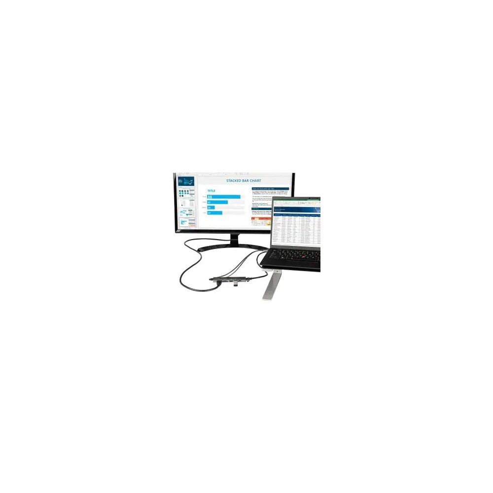 StarTech DKT30CHSDPD1 USB-C Multiport Adapter Hub, USB-C to 4K 60Hz HDMI, Gigabit Ethernet and 100W Charging for Macbook Pro / Air and Windows - 4K 60Hz HDMI, dual USB 5Gbps ports, Gigabit Ethernet, SD/microSD, and 100W Charging from a single US - Image 4