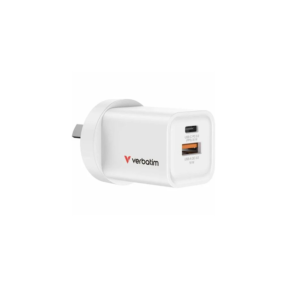 Verbatim 67015 GAN CHARGER 2 PORT 35W USB A/C - Image 1