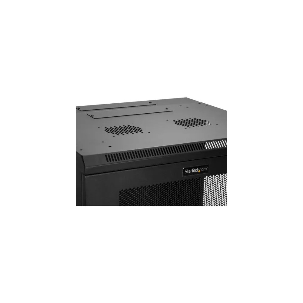 StarTech RK12WALHM 4-Post 12U Wall Mount Network Cabinet, 19" Hinged Wall-Mounted Server Rack for IT Equipment, Flexible Lockable Rack Enclosure - Wall-Mount Server Rack for rackmount equipment - Flexible data rack features a hinged design w/eas - Image 7